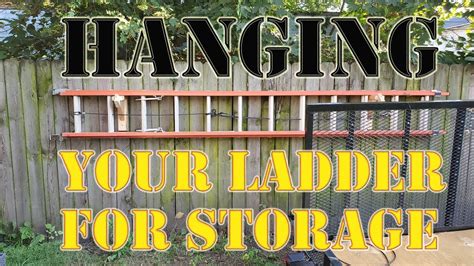 Making Brackets To Hang Ladder On Fence For Storage Youtube