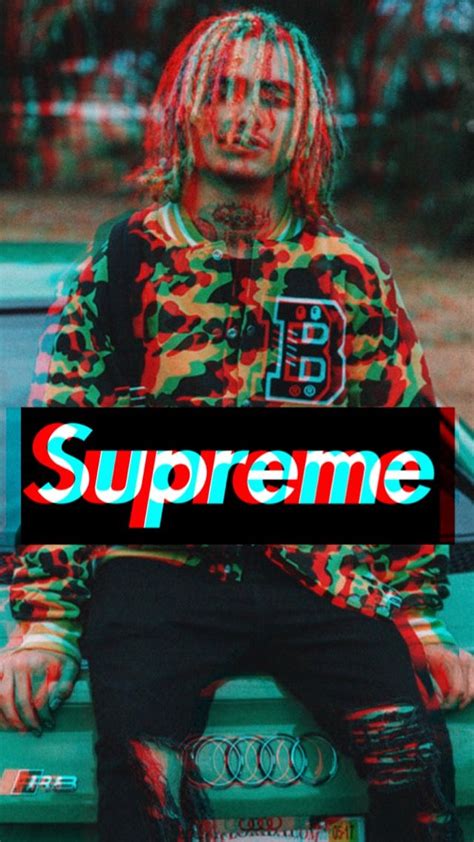Mix & match this shirt with other items to create an avatar that is unique to you! Lil Pump x Supreme | Papel de parede supreme, Papeis de ...