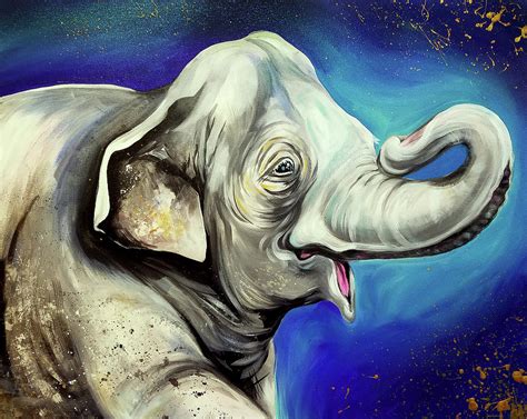 Happy Elephant Painting By Abbi Cord Fine Art America