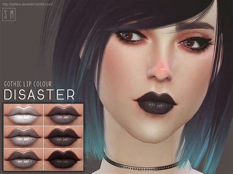 Disaster Gothic Lip Colour By Screaming Mustard At Tsr Sims 4 Updates