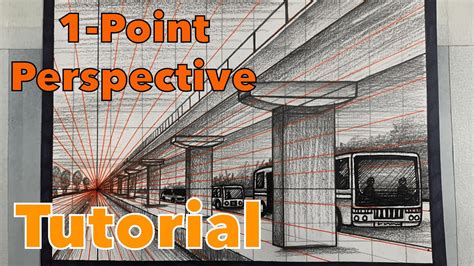 1 Point Perspective For Beginners Tutorial Step By Step Road