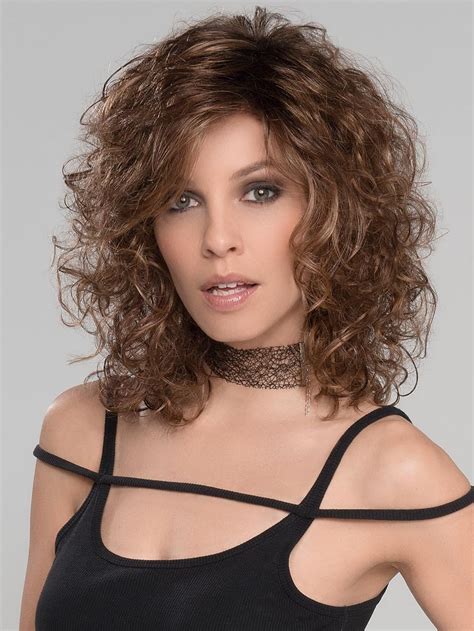 Brown 14 Curly Shoulder Length Classic Wigs