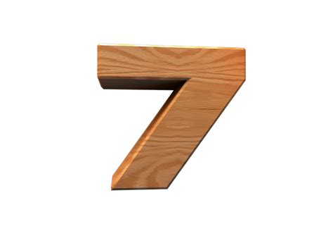 Number 7 3d Wood Text Png Transparent Png Total Png Free Stock Photos