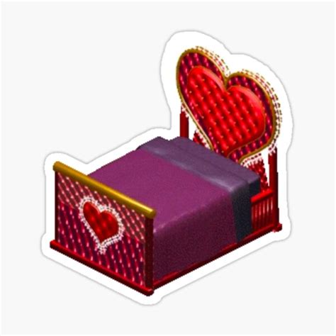 The Sims Heart Shaped Bed Sticker For Sale By Freeorca Redbubble