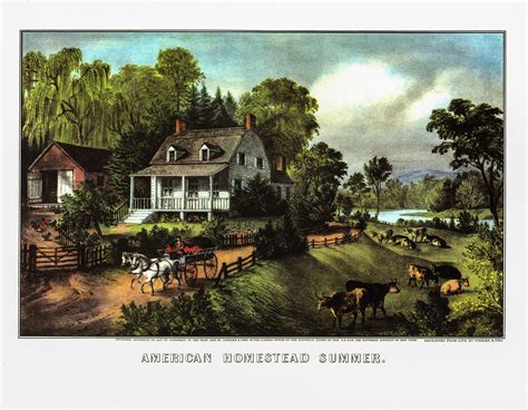 Currier And Ives American Homestead Summer 1868 15 Etsy Currier And