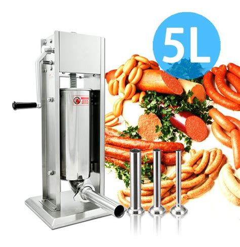 5l Vertical Commercial Sausage Stuffer Meat Stainless Steel Filler 15lb