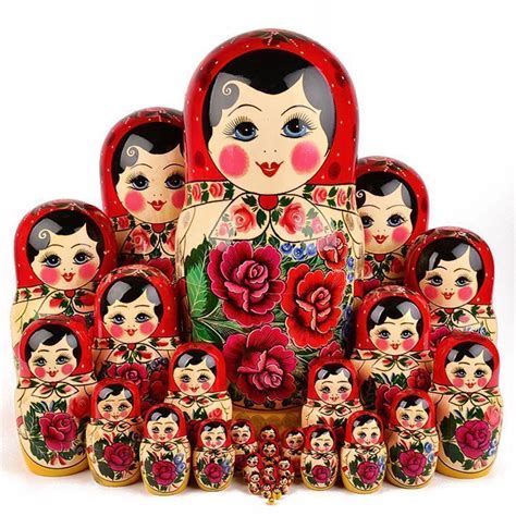Nesting Dolls Traditional Semenov 30 Pcs Set The