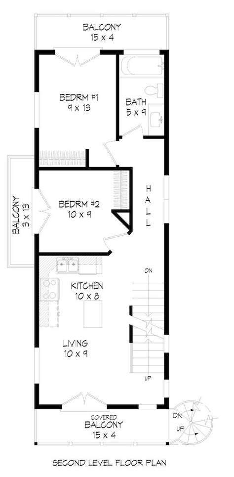 Modern House 2 Bedrms 1 Bath 740 Sq Ft Plan 196 1187
