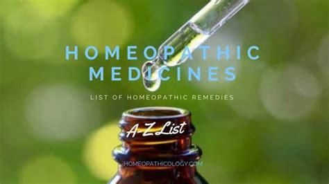 Upgradeable A To Z List Of Homeopathic Medicines