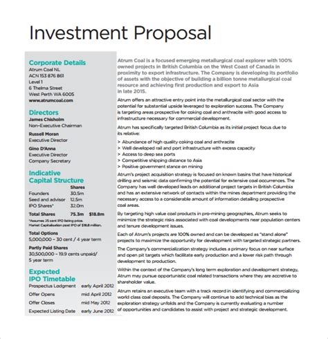write investment proposal sample defenddissertationxfccom