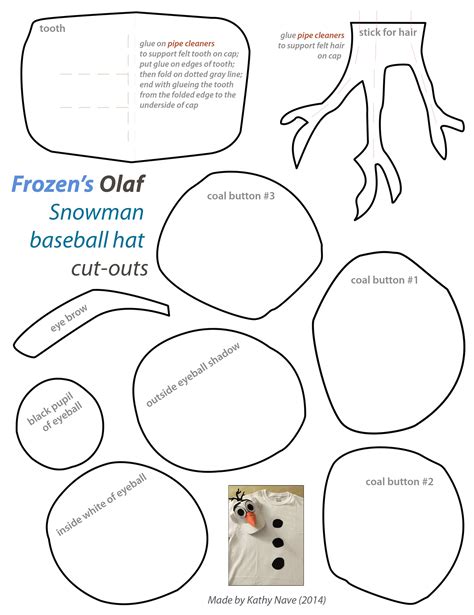 Olaf Printable Directions Page 2 Of 3 Olaf Halloween Costume Snowman