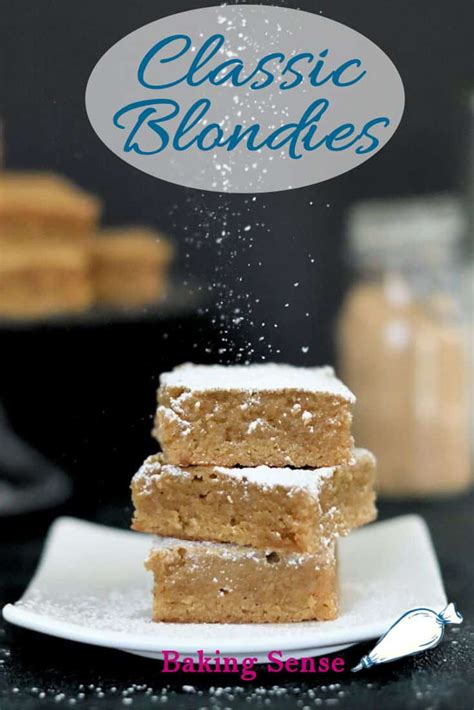Classic Blondies With A Crackly Crust Baking Sense®