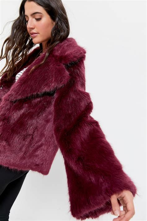 Unreal Fur Madam Butterfly Faux Fur Jacket Urban Outfitters