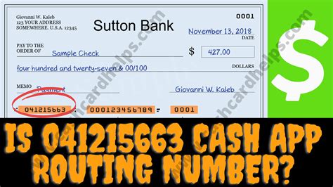Is 041215663 Cash App Routing Number Cash Card Helps
