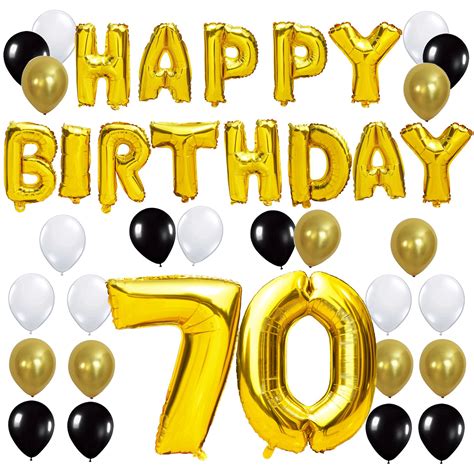 Kungyo 70th Birthday Party Decorations Kit Happy Birthday Balloon