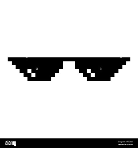 Pixel Art Glasses Isolated On White Background Stock Vector Image And Art Alamy