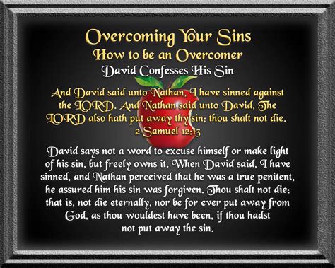 Overcoming Your Sins David Confesses His Sin 2 Samuel 12 Overcoming