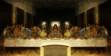 Leonardo Da Vincis The Last Supper Superimposed With Its Mirror Image