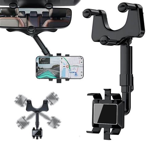 360°rotatable And Retractable Car Phone Holder With Multifunctional