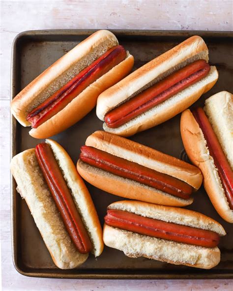 Baked Hot Dogs Recipe Oven Method The Kitchn