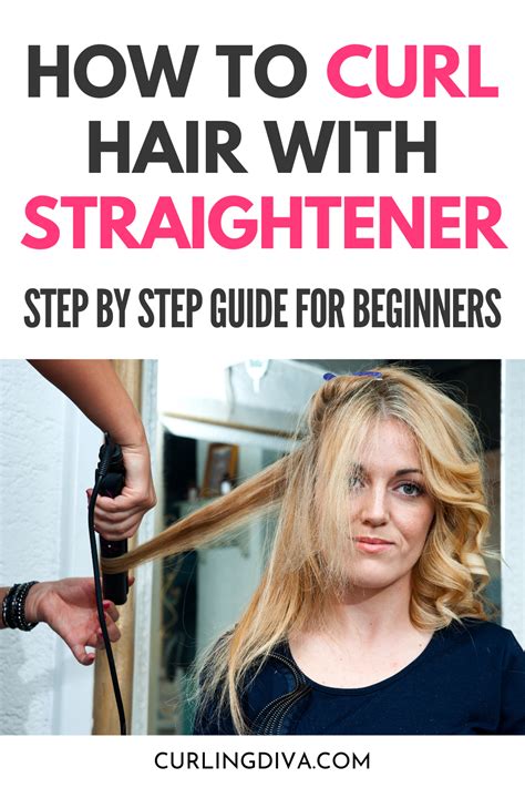 How To Curl Hair With Straightener Step By Step Guide For Beginners Curled Hairstyles Curl