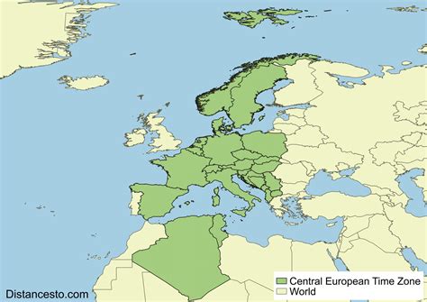 Central Western Europe Map Europe Map Time Zones Utc Utc Wet Western