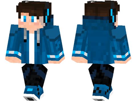 Boy With Blue Hoodie Minecraft Pe Skins