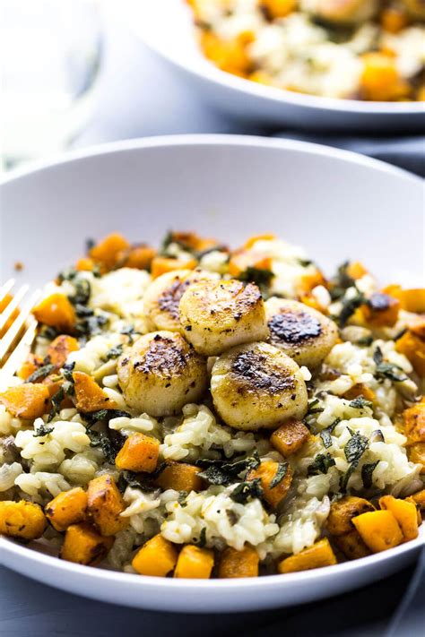 What are some recipes for squash? Seared Scallops with Butternut Squash Risotto | Butternut ...