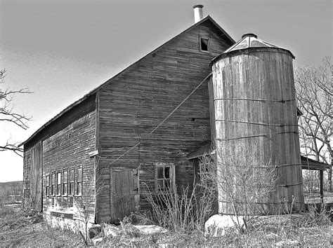 Old Barn And Wood Stave Silo Photograph By Randy Rosenberger Fine Art