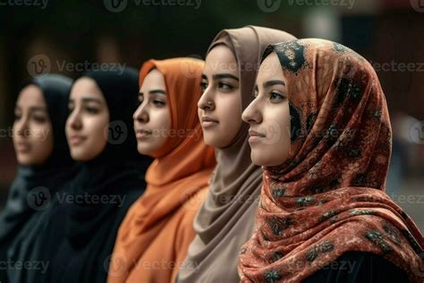 Muslim Women Group Together Generate Ai Stock Photo At Vecteezy