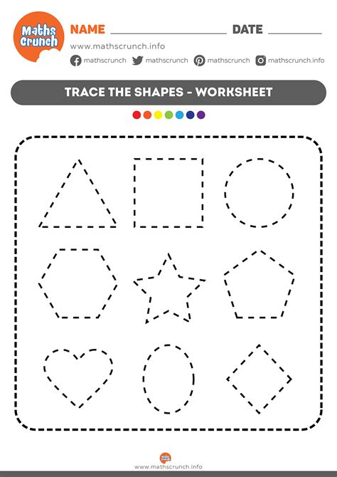 By recognizing and drawing shapes, your child's verbal and written communication will improve as. Tracing Shapes Worksheet | Maths Crunch