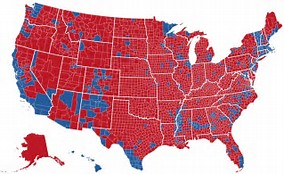 Image result for 2016 county electoral map