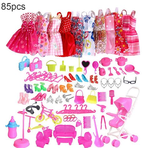 85pcs Doll Accessories For Barbie Clothes Accessories Outfits Clothes