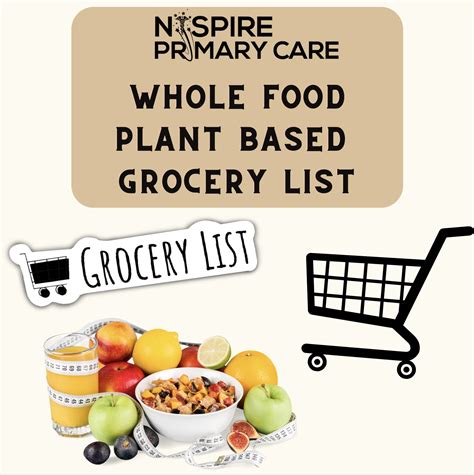 Whole Food Plant Based Grocery List 499 Nspire Primary Care