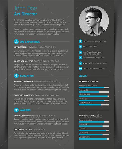 The layout of this free word resume template is divided into the area with the main info and the sidebar with secondary details. Latest Cv Design 2019