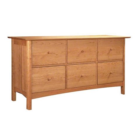 Its long, deep drawers can hold dozens of hanging files. Modern Shaker 6-Drawer Lateral File Cabinet - Vermont ...