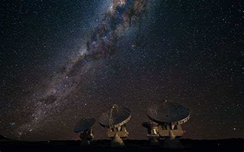 Wallpaper Night Sky Milky Way Science Spiral Galaxy Universe