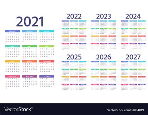 Three Year Calendar 2021 2023 Calendar Template Printable