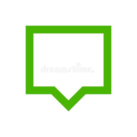 Green Speech Bubble Sign Isolated On White Bubble Speak Icon Trendy