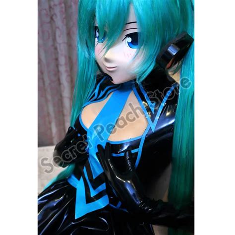 Latex Miku Outfit Latex Uniform Dress With Latex Stockings With Glove