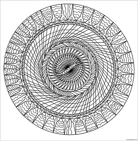 Mandala Abstract And Complex Coloring Page Free Printable Coloring Pages