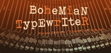 Maybe you would like to learn more about one of these? Bohemian typewriter Font | Designed by Lukas Krakora