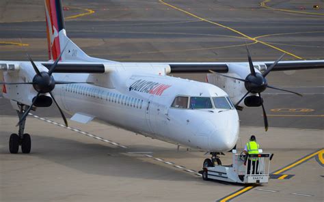 Qantas Bombardier Dash 8 Q400 At Sydney Airport By Lonewolf6738