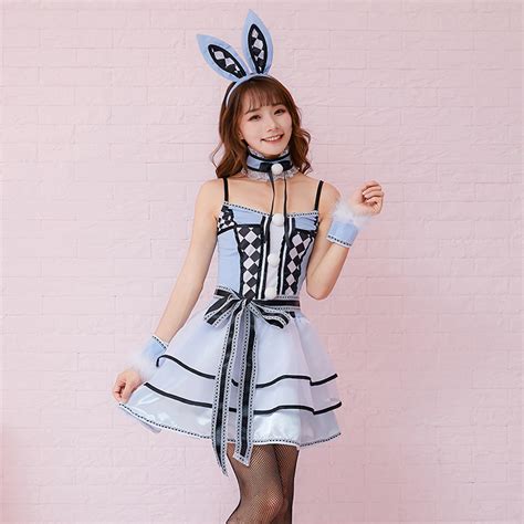 5pcs Lovely Womens Bunny Girl Sling Skirt Halloween