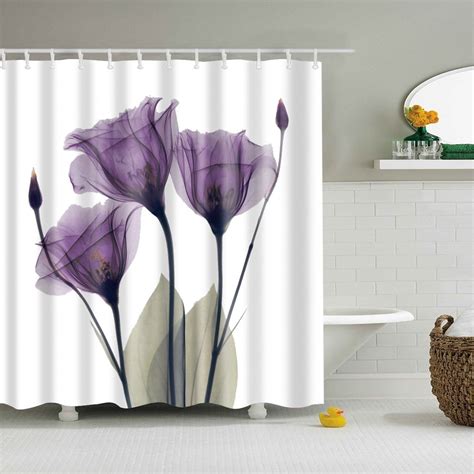 Check spelling or type a new query. Tulip Shower Curtain Romantic Flora Purple Plum Bathroom ...