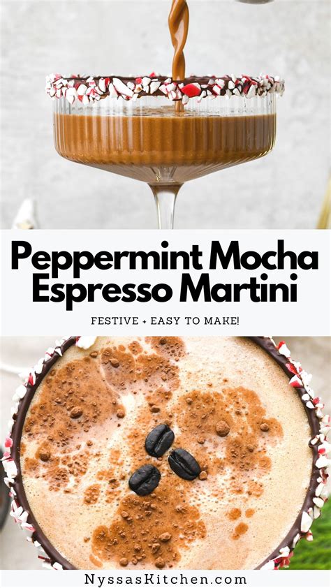 Peppermint Mocha Espresso Martini Recipe Christmas Cocktails Recipes Yummy Drinks Food