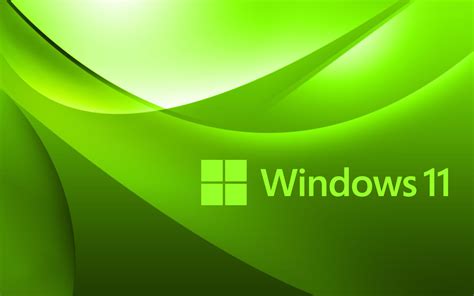 Green Windows 11 Wallpaper With Official Logo For Laptop Backgrounds