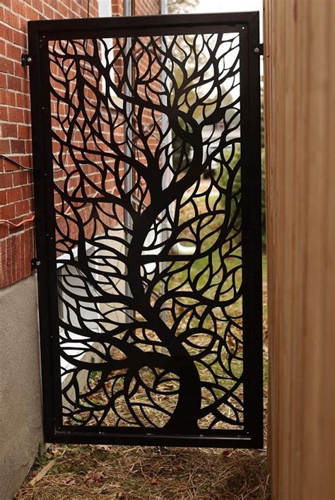 Metal Privacy Screen Decorative Panel Outdoor Garden Fence Art Etsy