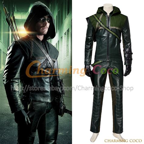Green Arrow Season 1 Oliver Queen Cosplay Costume Men Uniform Green