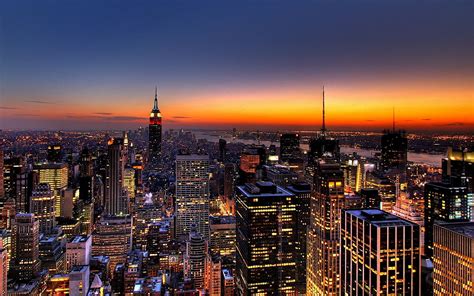 New York City Sunset Wallpaper 1920x1200 21736